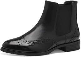 Chelseaboots Gr. 37, schwarz Damen Schuhe Blockabsatz, Stiefelette, Businessschuh mit eleganter Lyralochung