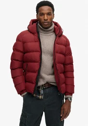 Steppjacke HOODED SPORTS PUFFER JACKET Gr. XL, rot (red dahlia) Herren Jacken