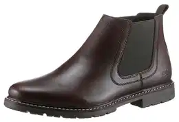 Chelseaboots Gr. 45, braun (dunkelbraun) Herren Schuhe Schlupfboots, Business-Stiefelette mit Stretch