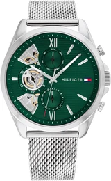 Multifunktionsuhr BAKER , silber (silberfarben, grn), Armbanduhren, Herren, Quarzuhr, Armbanduhr, Herrenuhr, Edelstahlarmband, analog, Tag