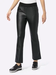 Lederimitathose Gr. 40, Normalgren, schwarz Damen Hosen