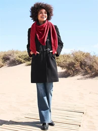 Dufflecoat Gr. 38, schwarz Damen Mntel