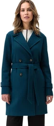 Langjacke Mantel mit Bindegrtel Gr. 42, blau (sailor blue) Damen Jacken