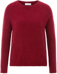 Strickpullover Cozy Crew neck Gr. S, rot (ruby red) Damen Pullover mti U-Boot-Ausschnitt