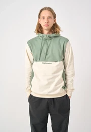 Kapuzensweatshirt Hooded Block , Herren, Gr. L, grn (dunkelgrn), 100% Baumwolle, mehrfarbig, casual, normal, ohne Ausschnitt, Langarm, Sweatshirts, im lssigen Color-Blocking-Stil