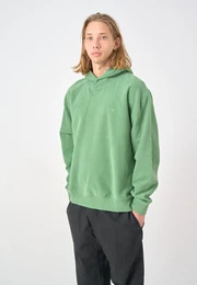 Kapuzensweatshirt Hooded Cosy Button , Herren, Gr. S, grn, 100% Baumwolle, unifarben, casual, normal, ohne Ausschnitt, Langarm, Sweatshirts, im lockeren Schnitt