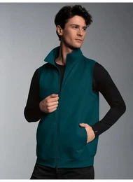 Steppweste Weste aus bequemem Sweat-Material , Herren, Gr. 4XL, blau (saphir), 70% Baumwolle, 30% Polyester, casual, Westen