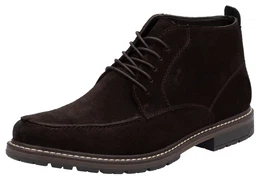 Schnrstiefelette , Herren, Gr. 44, braun (dunkelbraun), Leder, klassisch, Schuhe, Schnrboots, knchelhohe Business-Stiefelette mit Profilsohle