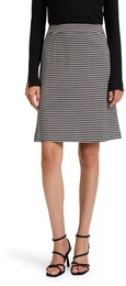 Minirock mit Reiverschluss Gr. 38, schwarz (schwarz, beige) Damen Rcke Druck