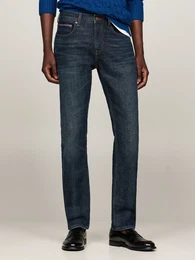Straight-Jeans STRAIGHT DENTON STR CREST INDIGO , Herren, Gr. 34, Lnge 32, blau (crest indigo), Denim/Jeans, Obermaterial: 99% Baumwolle, 1% Elasthan, casual, Jeans