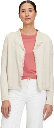 Strickjacke Strick-Cardigan mit Fransen Gr. 42, beige Damen Strickjacken Fransen