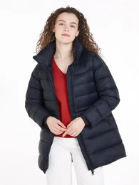 Langmantel Gr. XXXL (46), blau (desert sky) Damen Mntel mit Logoprgung