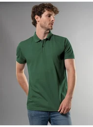 Poloshirt Slim Fit Poloshirt aus DELUXE-Piqu , Herren, Gr. M, grn (efeu), 100% Baumwolle, Basic, Kurzarm, Shirts