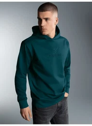 Kapuzensweatshirt Kapuzenpullover mit groem 3D-Motiv , Herren, Gr. S, blau (saphir), 70% Baumwolle, 30% Polyester, casual, Sweatshirts