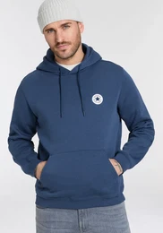 Kapuzensweatshirt GO-TO CHUCK TAYLOR PATCH HOODIE , Herren, Gr. M, blau (navy), Sweatware, Obermaterial: 80% Baumwolle, 20% Polyester, sportlich, Langarm Rippbndchen, Sweatshirts