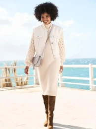 Kurzweste Gr. 40, beige (champagner) Damen Westen