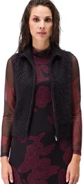 Strickjacke Strickweste flauschige Optik Gr. 38, schwarz (black beauty) Damen Strickjacken weiteres Detail