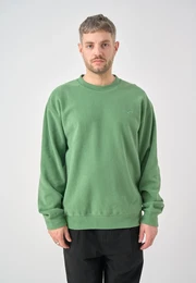 Strickpullover Cozy Crew , Herren, Gr. XL, grn, 50% Baumwolle, 50% Polyester, bestickt, casual, normal, Rundhals, Langarm, Pullover, im lockeren Schnitt