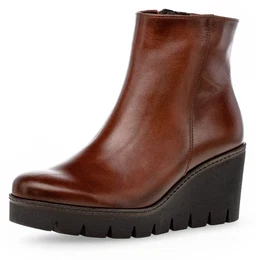 Ankleboots Gr. 38,5, braun (dunkelbraun) Damen Schuhe Keilabsatz, Boots, Stiefelette in Used Optik