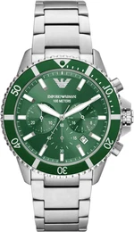 Chronograph AR11360 Armbanduhren silberfarben Herren Quarzuhr, Armbanduhr, Herrenuhr, Edelstahlarmband, bis 10 bar wasserd.