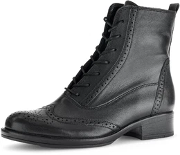 Schnrstiefelette Gr. 42, schwarz Damen Schuhe Blockabsatz, Schnrboots, Businessschuh mit modischer Lyralochung