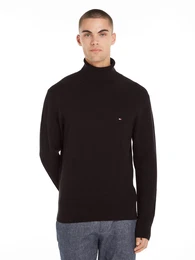 Rollkragenpullover STRUCTURE ROLL NECK , Herren, Gr. XXXL, schwarz, Strick, Obermaterial: 100% Baumwolle, casual, Langarm, Pullover