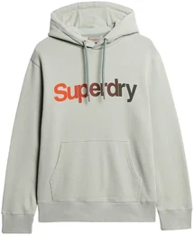 Kapuzensweatshirt CORE LOGO FADE LOOSE HOOD , Herren, Gr. L, grau (puritan grau), Sweatware, Obermaterial: 100% Baumwolle, unifarben, modisch, loose fit, Rundhals, Langarm, Sweatshirts