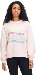 Sweatshirt Sweatpullover mit Rundhalsausschnitt , Damen, Gr. L, rosa (pale rose), Steppware, Obermaterial: 67% Viskose, 27% Baumwolle, 6% Elasthan., sportlich, lssig geschnitten normal, Langarm, Sweatshirts, Form