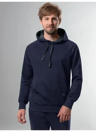Kapuzensweatshirt Kapuzensweatshirt aus Biobaumwolle , Herren, Gr. XL, blau (navy), 75% Baumwolle (Biobaumwolle kbA), 25% Baumwolle (recycelt), casual, Sweatshirts