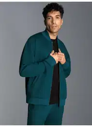 Sweatjacke Collegejacke in weicher Sweat-Qualitt , Herren, Gr. L, blau (saphir), 70% Baumwolle, 30% Polyester, Basic, Sweatjacken