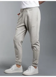 Jerseyhose Jogginghose mit Bndchen , Herren, Gr. S, US-Gren, grau (grau, melange), 70% Baumwolle, 30% Polyester, casual, Hosen