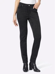 Push-up-Jeans Gr. 40, Normalgren, schwarz (black denim) Damen Jeans