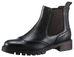 Chelseaboots TULSA Gr. 8,5 (42,5), blau (nachtblau) Damen Schuhe Stiefelette, Schlupfboots mit Lyralochung, G-Weite (weit)