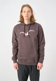 Kapuzensweatshirt Mowe , Herren, Gr. L, braun (dunkelbraun), 100% Baumwolle, bedruckt, sportlich, normal, ohne Ausschnitt, Langarm, Sweatshirts, mit Logo-Druck