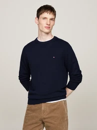 Rundhalspullover PIMA ORG CTN CASHMERE CREW NECK , Herren, Gr. XXXL (58), blau (desert sky), Obermaterial: 92% Baumwolle, 8% Kaschmir, casual, Rundhals, Langarm, Pullover