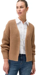 Strickjacke kurz Grobstrick Gr. L, braun (golden camel) Damen Strickjacken Plainohne Details