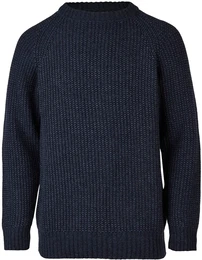 Strickpullover Big Ben , Herren, Gr. XL, blau (dunkelblau), 80% Wolle, 20% Polyamid, unifarben, casual, normal, Rundhals, Langarm, Pullover, im trendigen Ripp-Strick-Design