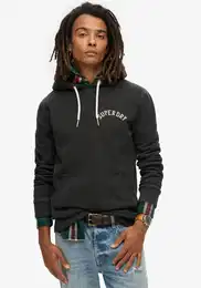 Kapuzensweatshirt TATTOO GRAPHIC HOODIE , Herren, Gr. L, schwarz, angeraute Sweatware, Obermaterial: 75% Baumwolle, 25% Polyester, bedruckt, modisch, relaxed fit, Rundhals, Langarm Rippbndchen, Sweatshirts