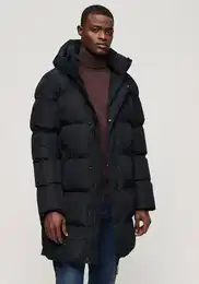Steppjacke HOODED SPORTS PUFFER MID JKT Gr. XL, blau (eclipse navy) Herren Jacken