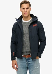 Outdoorjacke HOODED SOFT SHELL TREKKER JKT , Herren, Gr. S, blau (eclipse navy), Web, Obermaterial: 96% Polyester, 4% Elasthan, unifarben, modisch, relaxed fit, Langarm, Jacken
