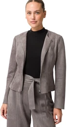 Jackenblazer Blazer in Velourslederoptik Gr. 44, grau (steel gray) Damen Blazer weiteres Detail