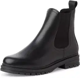 Winterboots Gr. 40, schwarz Damen Schuhe Blockabsatz, Chelseaboots, Schlupfboots, Stiefelette, T-Prgung