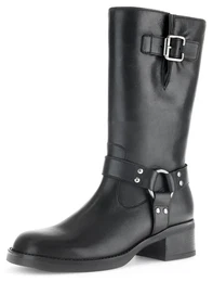 Stiefel Gr. 40, Normalschaft, schwarz Damen Schuhe Bikerstiefel Blockabsatz, Bikerstiefel, Langschaftsiefel mit Best Fitting