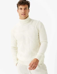 Rollkragenpullover Style BRIAN Gr. XL (54), wei (offwhite) Herren Pullover