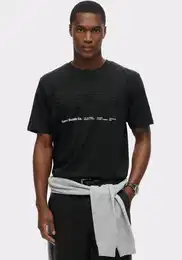 Rundhalsshirt UTILITY SPORT LOGO LOOSE TEE , Herren, Gr. M, schwarz, Single Jersey, Obermaterial: 100% Baumwolle, bedruckt, modisch, loose fit, Rundhals, Kurzarm, Shirts