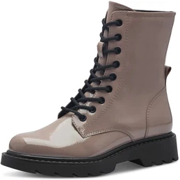 Schnrboots Gr. 40, braun (taupe lack) Damen Schuhe Herbstmode, Blockabsatz, Schnrstiefelette mit Touch It-Ausstattung