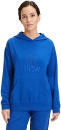 Sweatshirt Sweatpullover mit Kapuze , Damen, Gr. S, blau (electric blau), Steppware, Obermaterial: 67% Viskose, 27% Baumwolle, 6% Elasthan., sportlich, lssig geschnitten normal, Langarm, Sweatshirts, Stickerei