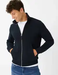 Sweatjacke Style SCOTT , Herren, Gr. XXL (56), blau (dunkelblau), 44% Baumwolle, 41% Lyocell, 15% Polyester, Sweatjacken