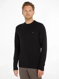 Rundhalspullover PIMA ORG CTN CASHMERE CREW NECK , Herren, Gr. XXL, schwarz, Obermaterial: 92% Baumwolle, 8% Kaschmir, casual, Rundhals, Langarm, Pullover