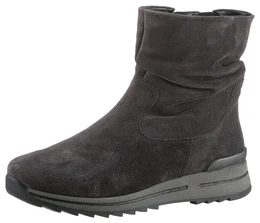 Schlupfboots OSAKA Gr. 6 (39), grau Damen Schuhe Stiefelette, Keilabsatz, Casual-Boots in Komfortweite H = sehr weit